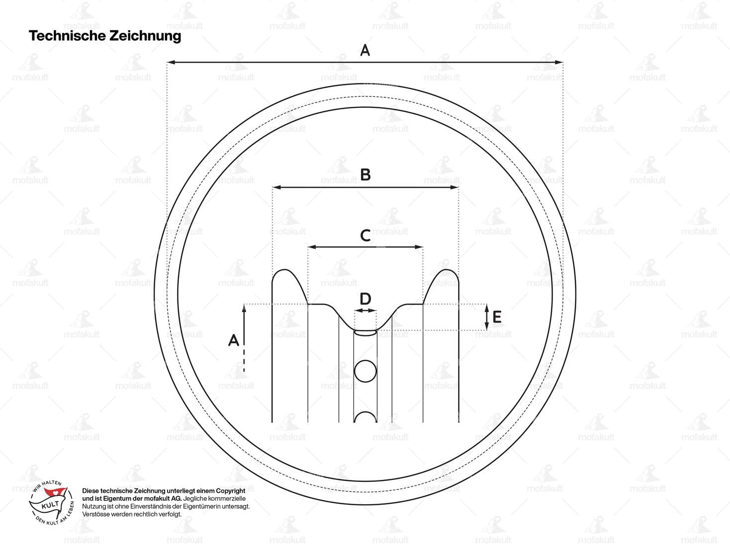 Rim ring 1.60 x 17" (61 mm) chrome Carousel Image 4