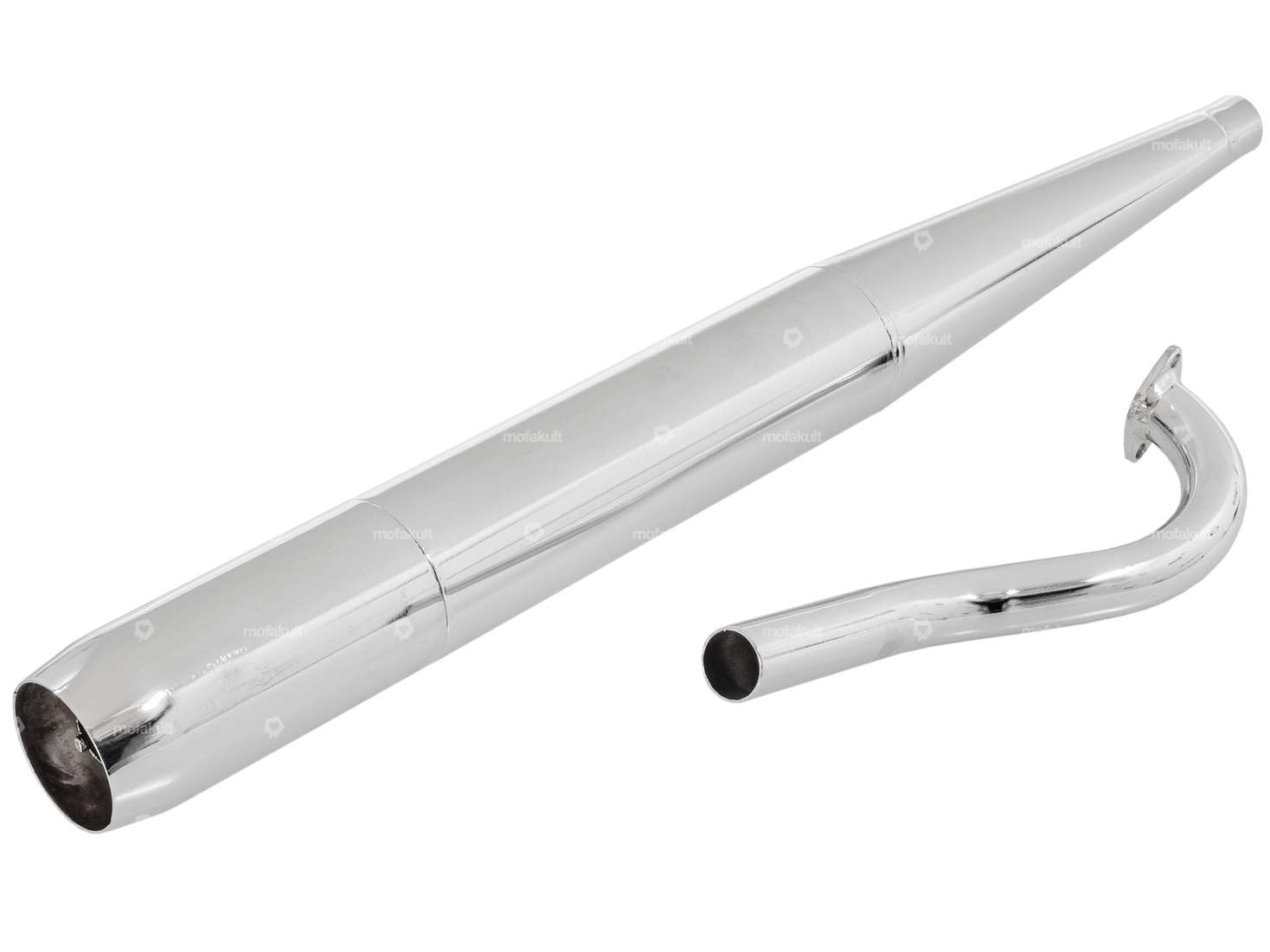 Echappement cigare 28 mm chrome | Puch Maxi S, N / X30 NS, NL Carousel Image 2