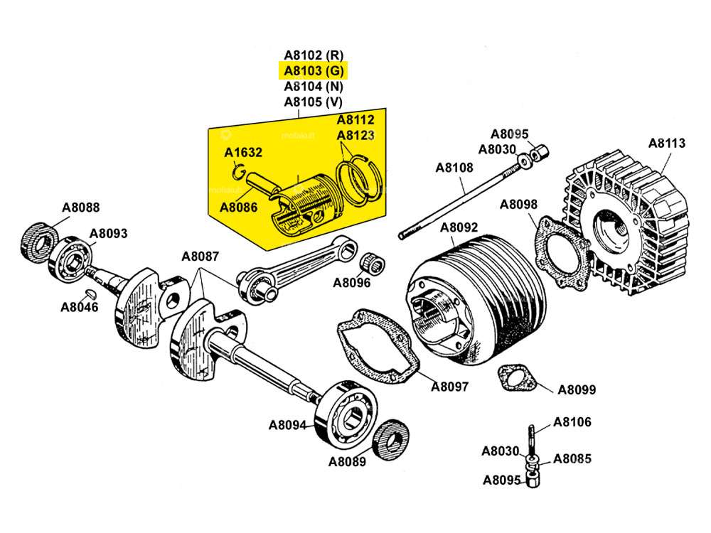 Meteor Kolben 40 mm «G» (A8103) | Beta 521 & 512 Carousel Image 2