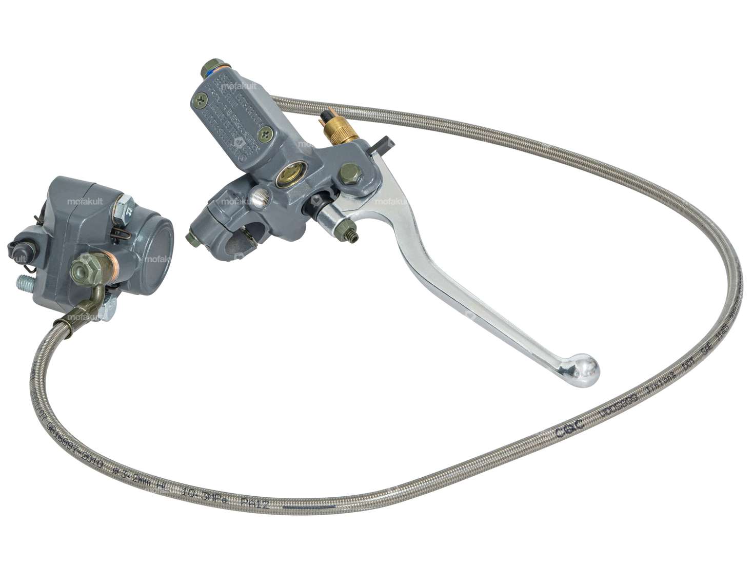 Brake caliper, brake hose & brake lever for EBR forks Carousel Image 1