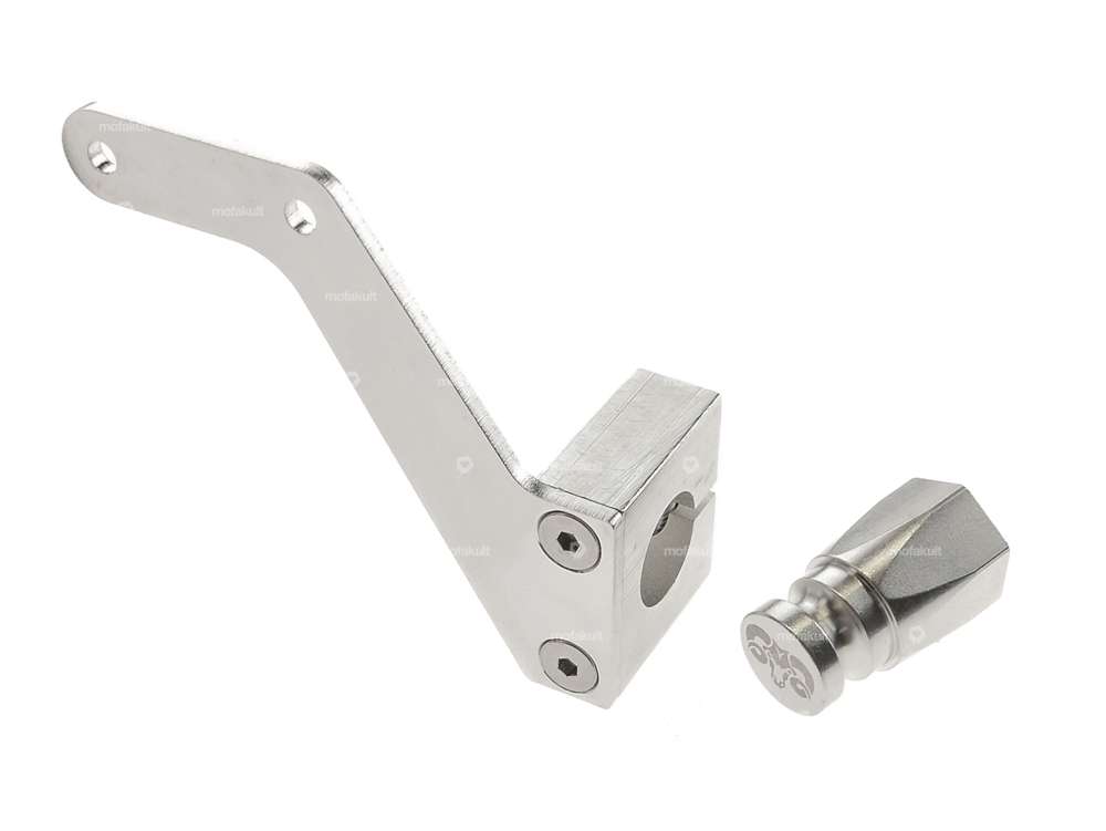 66HEROES Nummernschildhalter seitlich inkl. Aufnahmezapfen Inox (DE-Version) Carousel Image 2