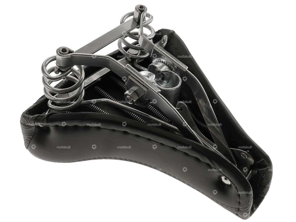 Selle Comfort losange à ressorts en tonneau noire Carousel Image 3