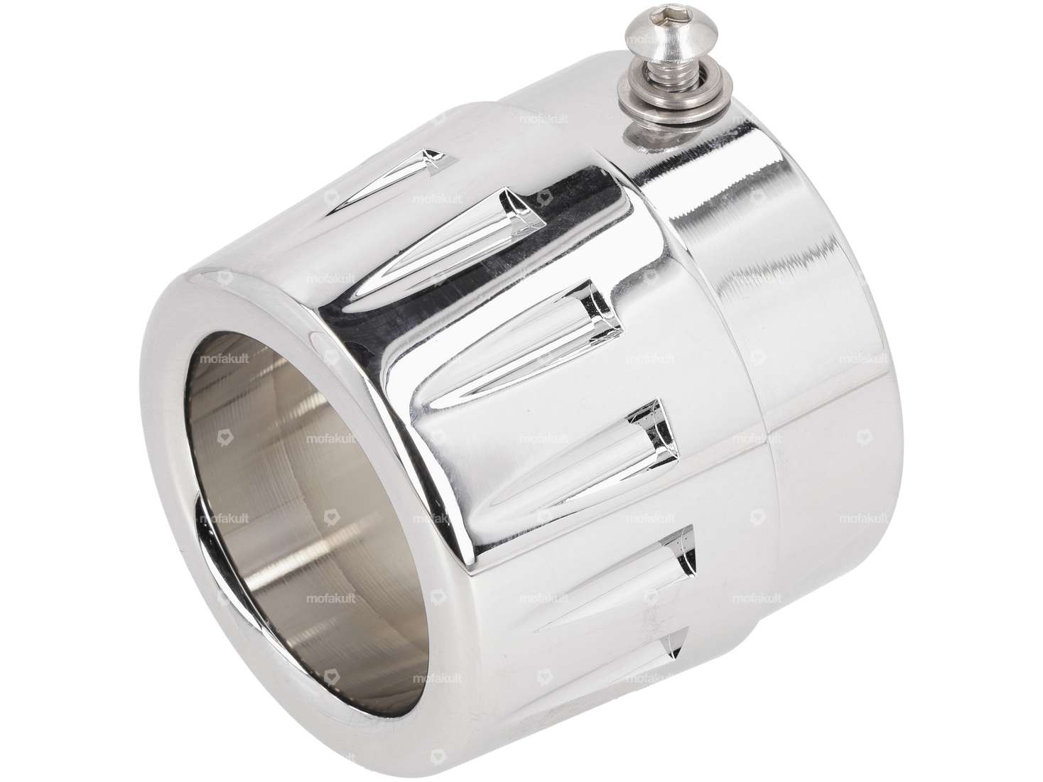 66HEROES Endstück CNC Auspuff Chrom Carousel Image 1