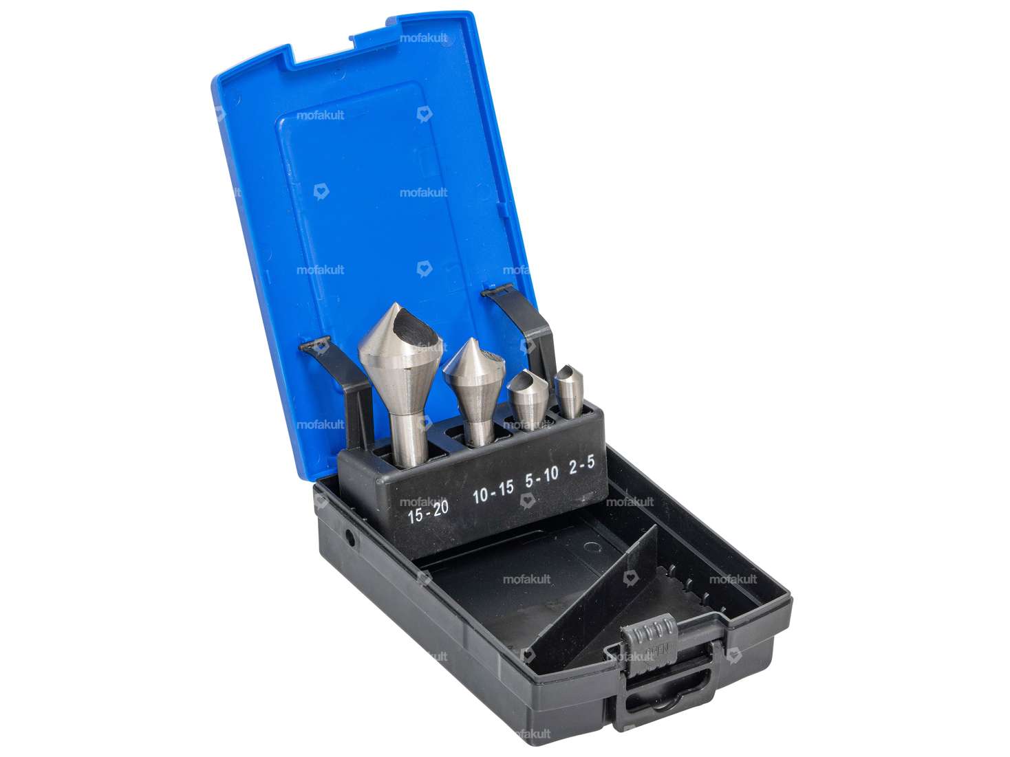 BGS Fraise à chanfreiner conique avec perçage transversal Ø 2 - 20 mm HSS 4 pces. Carousel Image 1