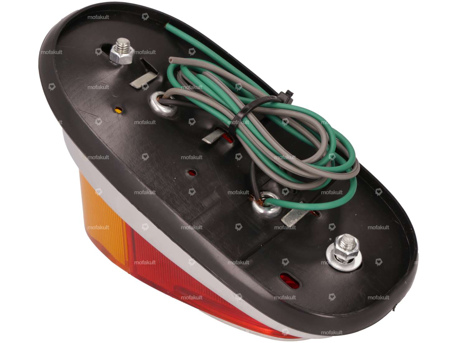 Rücklicht «Hella» flach (mit Bremslicht) Inox / Chrom Carousel Image 2