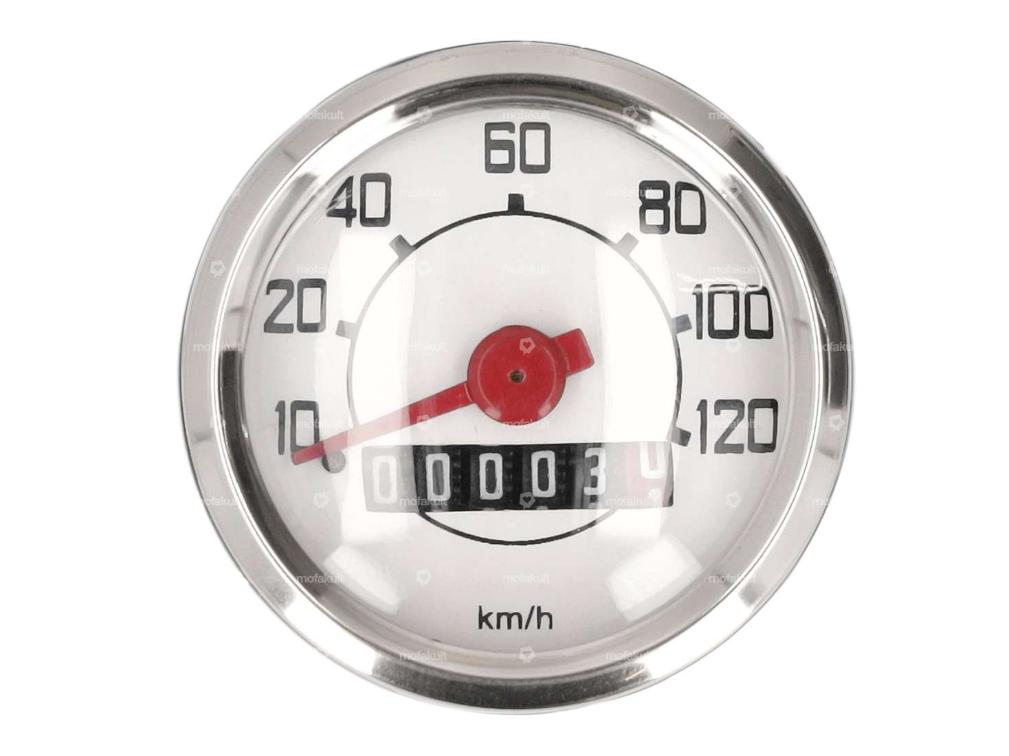 Tachymètre 120 km/h Ø 48 mm réplique Veglia | Piaggio Ciao, SI, Bravo, Boxer Carousel Image 2
