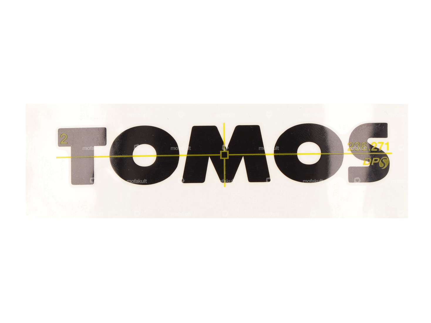 Aufkleber «Tomos» schwarz 94 x 17 mm Folienplot original Carousel Image 1