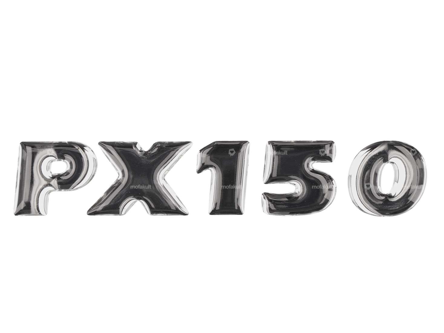 RMS Aufkleber Seitenhaube links «PX150» 3D Silikon | Vespa PX150 Carousel Image 1