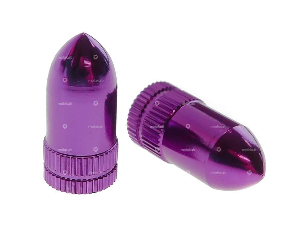 Cartouche de capuchons de valve Alu violet / argent Carousel Image 1