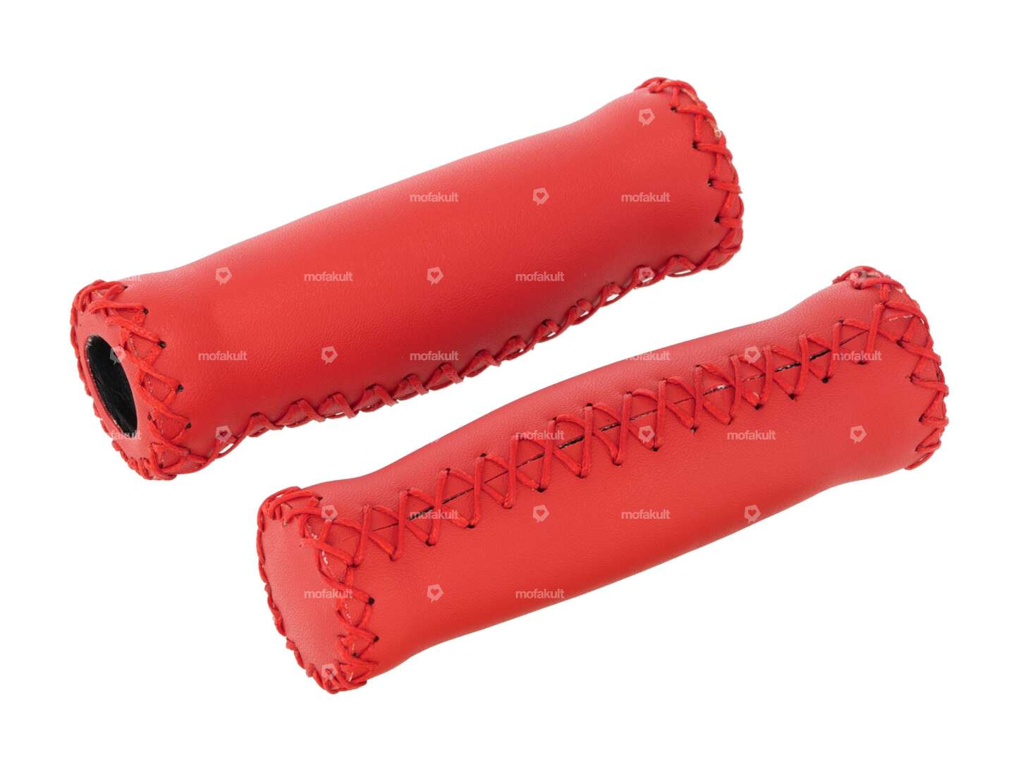 poignées en similicuir rouge Carousel Image 1