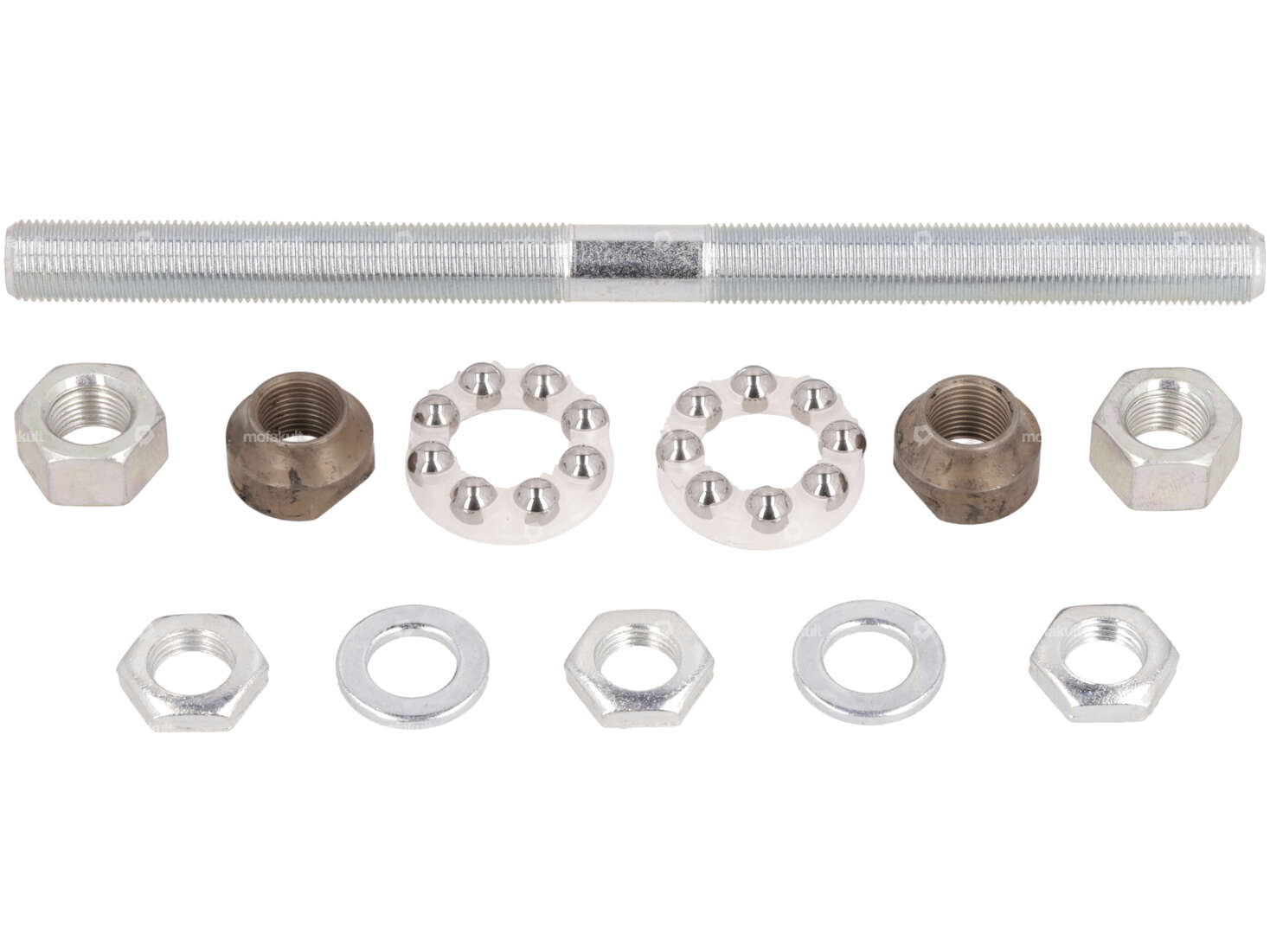 CIF Radachse-Set M11x1 x 165 Vorderrad verzinkt | Piaggio Ciao, SI, Bravo Carousel Image 1