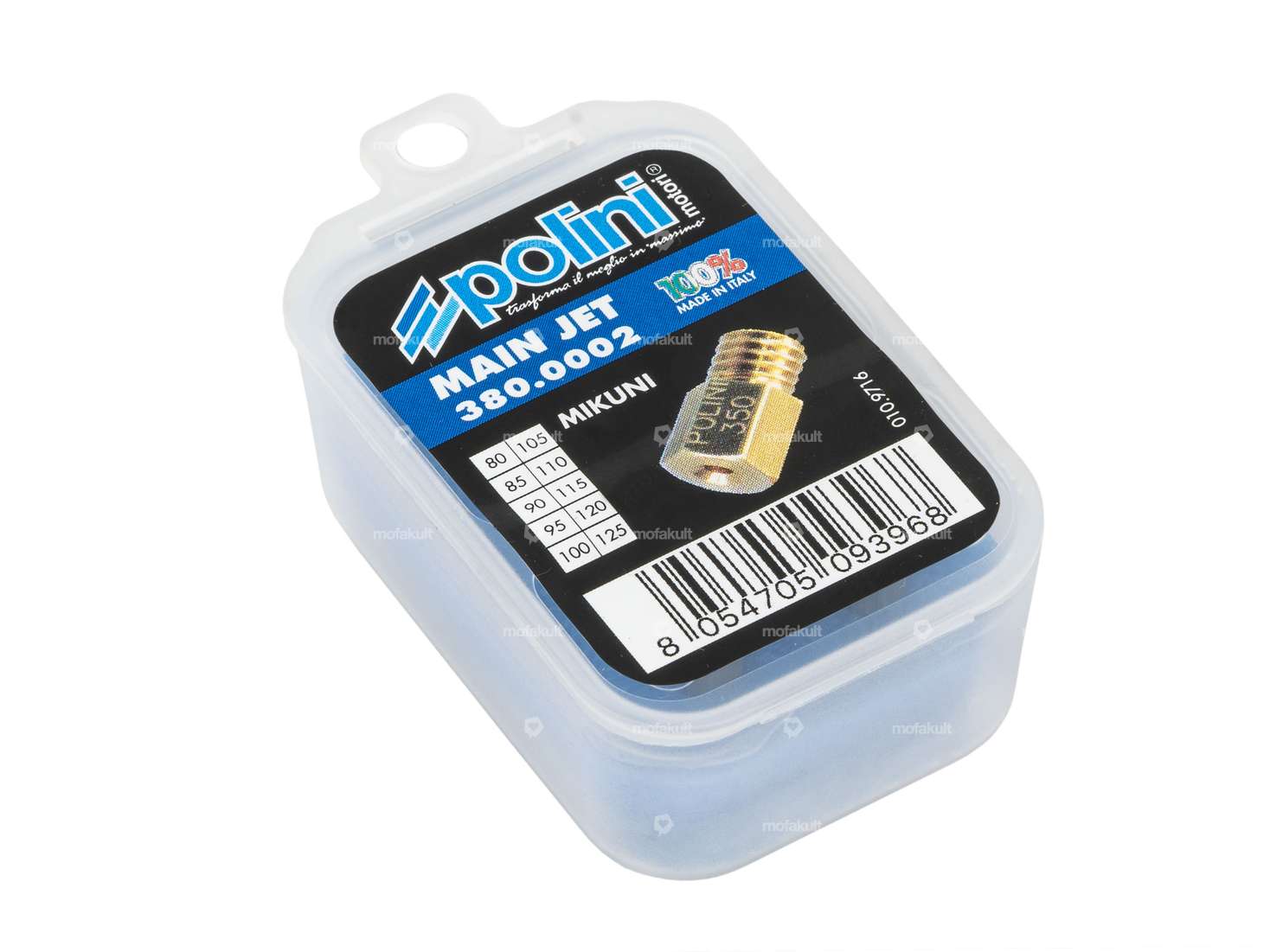 Polini set de gicleurs principaux (80 - 125) version courte CP, Keihin, Koso, PWK Carousel Image 3