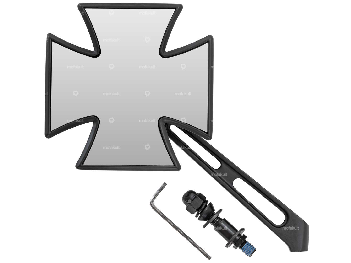 Rétroviseur "Iron Cross" noir mat Carousel Image 1