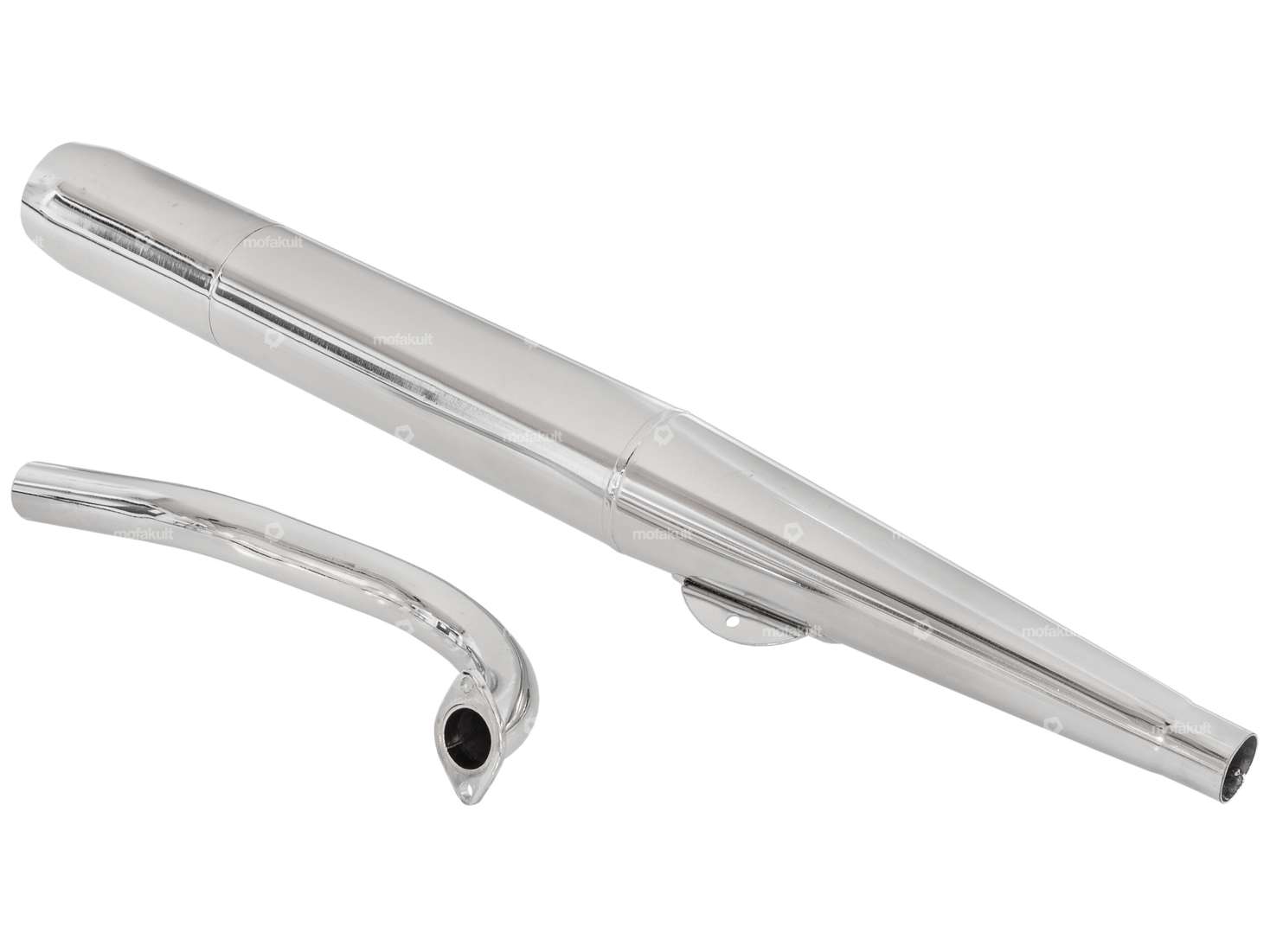 Echappement cigare 28 mm chrome | Puch Maxi S, N / X30 NS, NL Carousel Image 3