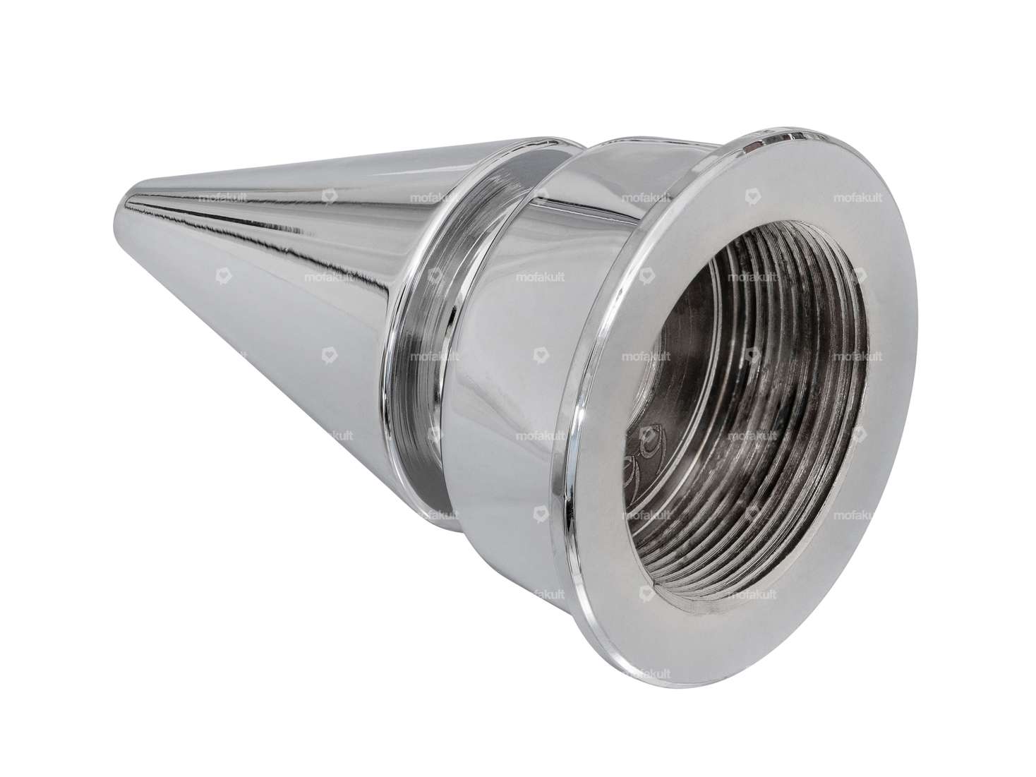 66HEROES Gabelschaftmutter 1" / 24G geschlossen spitz Gabelplatte Chrom Carousel Image 2