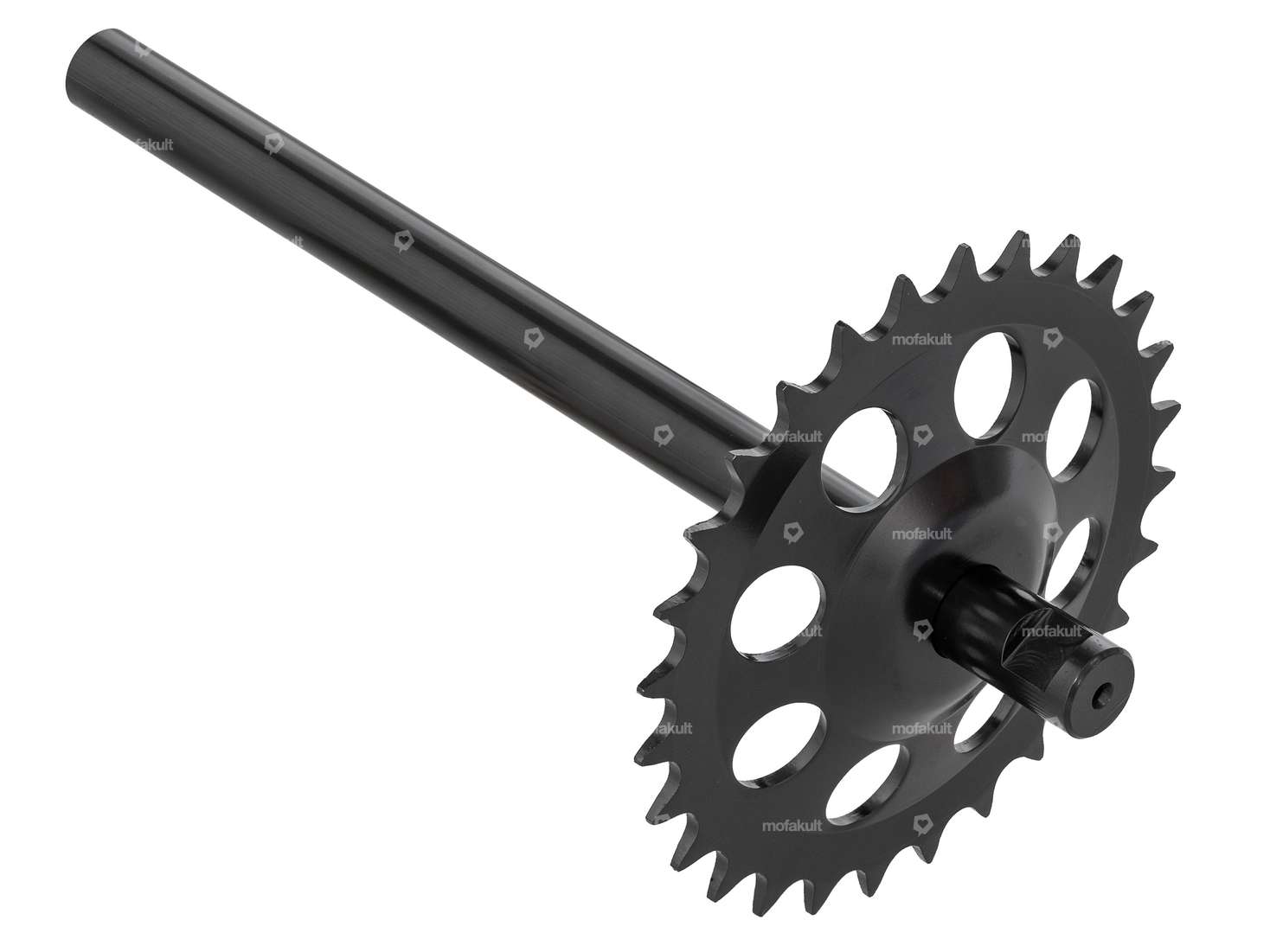 GPO Tretachse mit Kranz schwarz | Puch Supermaxi LG1, LG2 Carousel Image 1