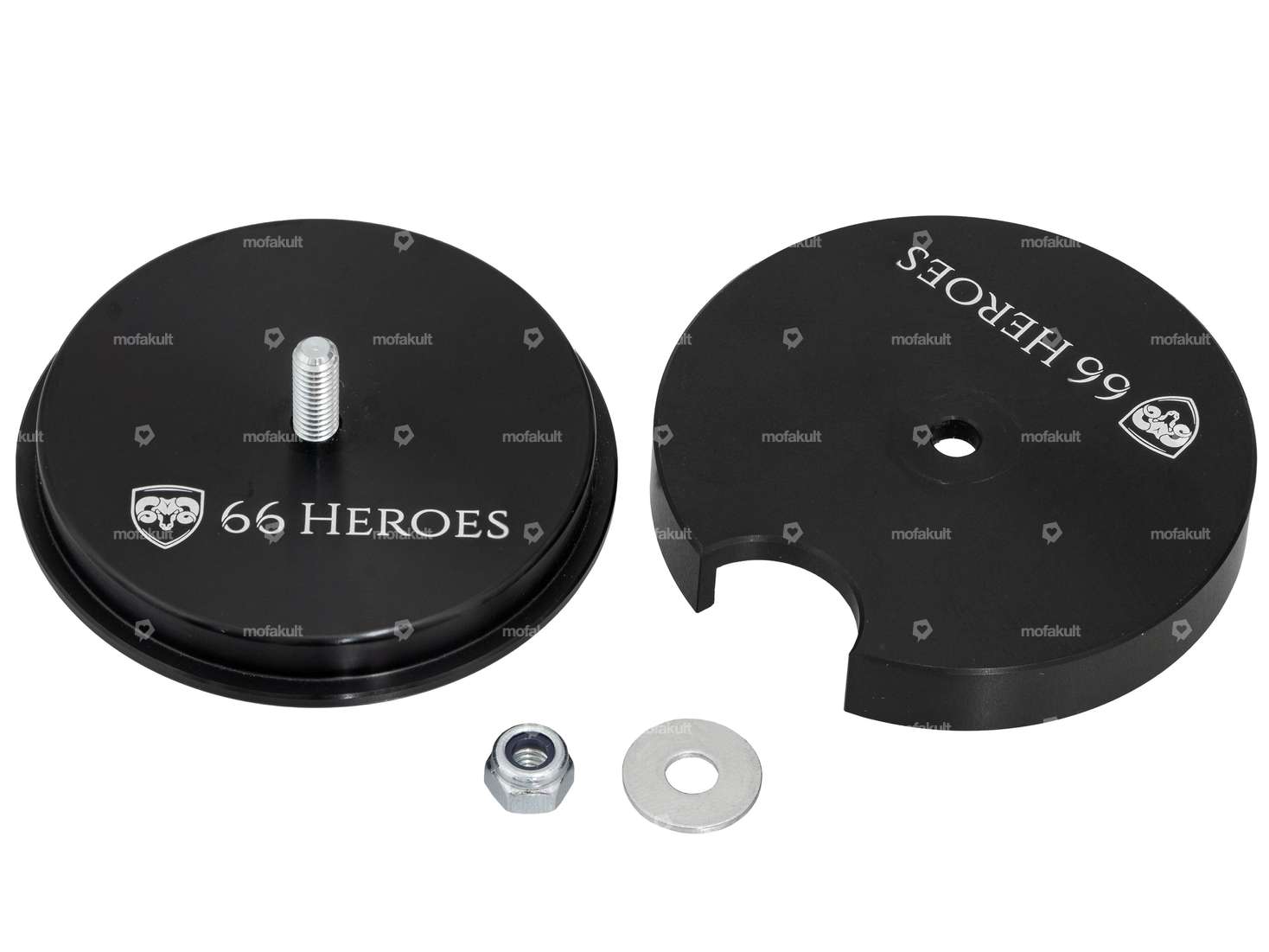 66HEROES Panneau de compteur de vitesse Ø 48 mm "Hercules" noir Carousel Image 2