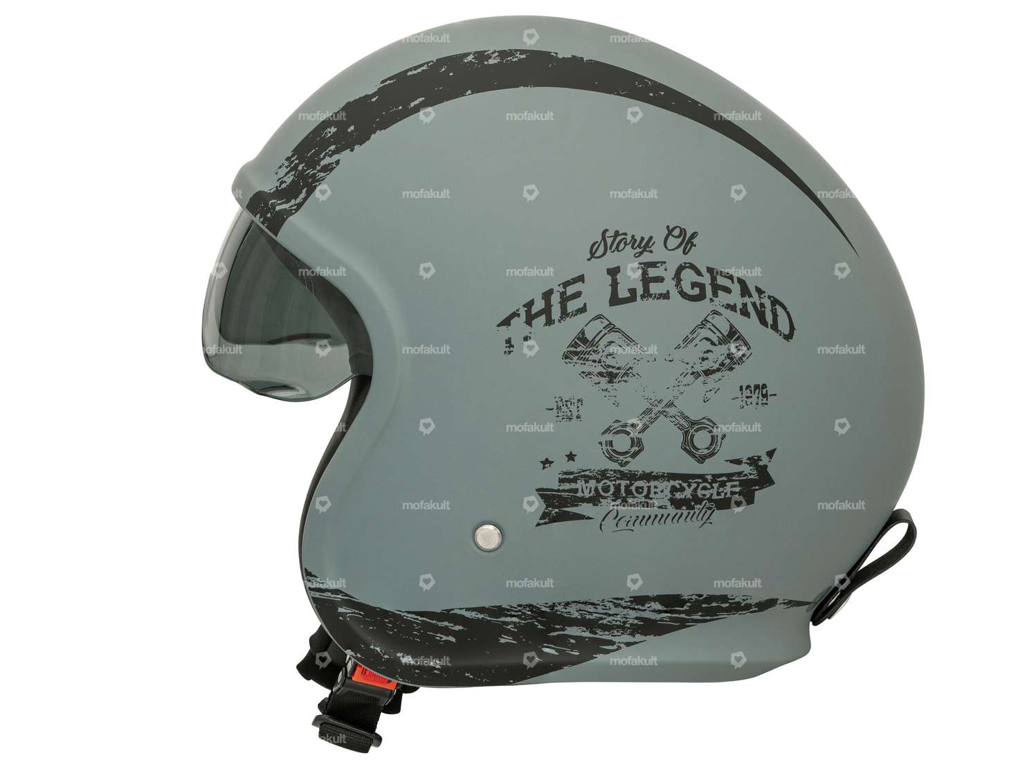 IXS Jethelm Engine grau / schwarz matt (XS) Carousel Image 2