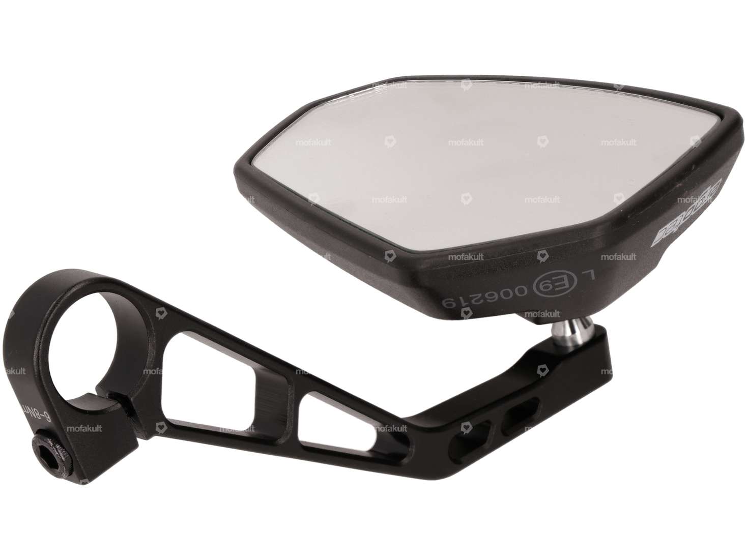 ergotec Spiegel M-77 eckig CNC 12 cm schwarz Carousel Image 2