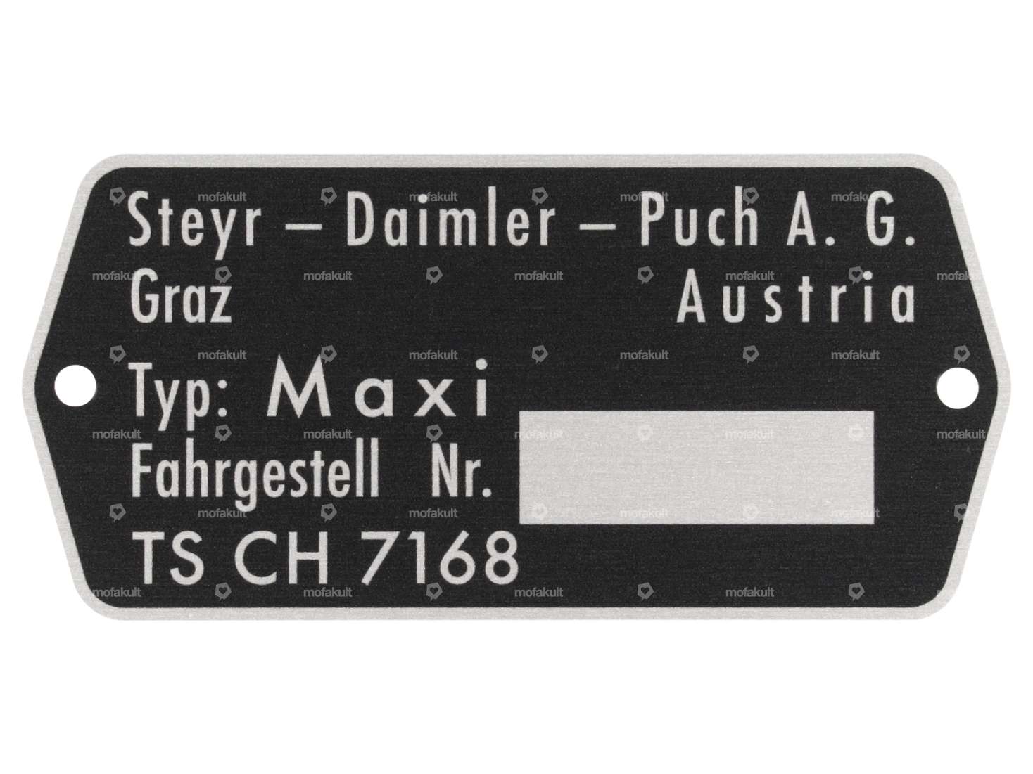 Plaque signalétique CH7168 | Puch Maxi N Carousel Image 1