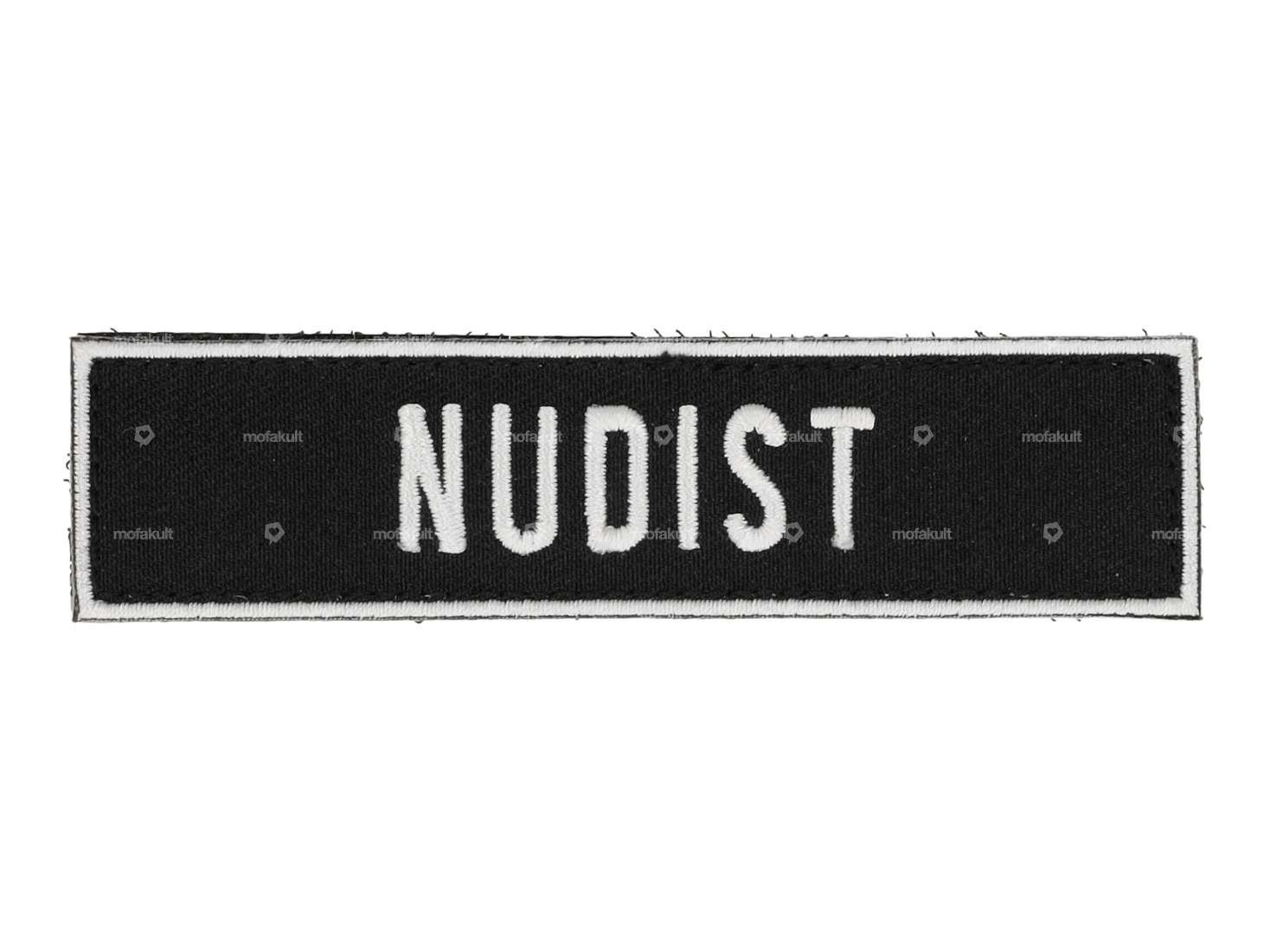 mk-Merch patch "NUDIST" black Carousel Image 1