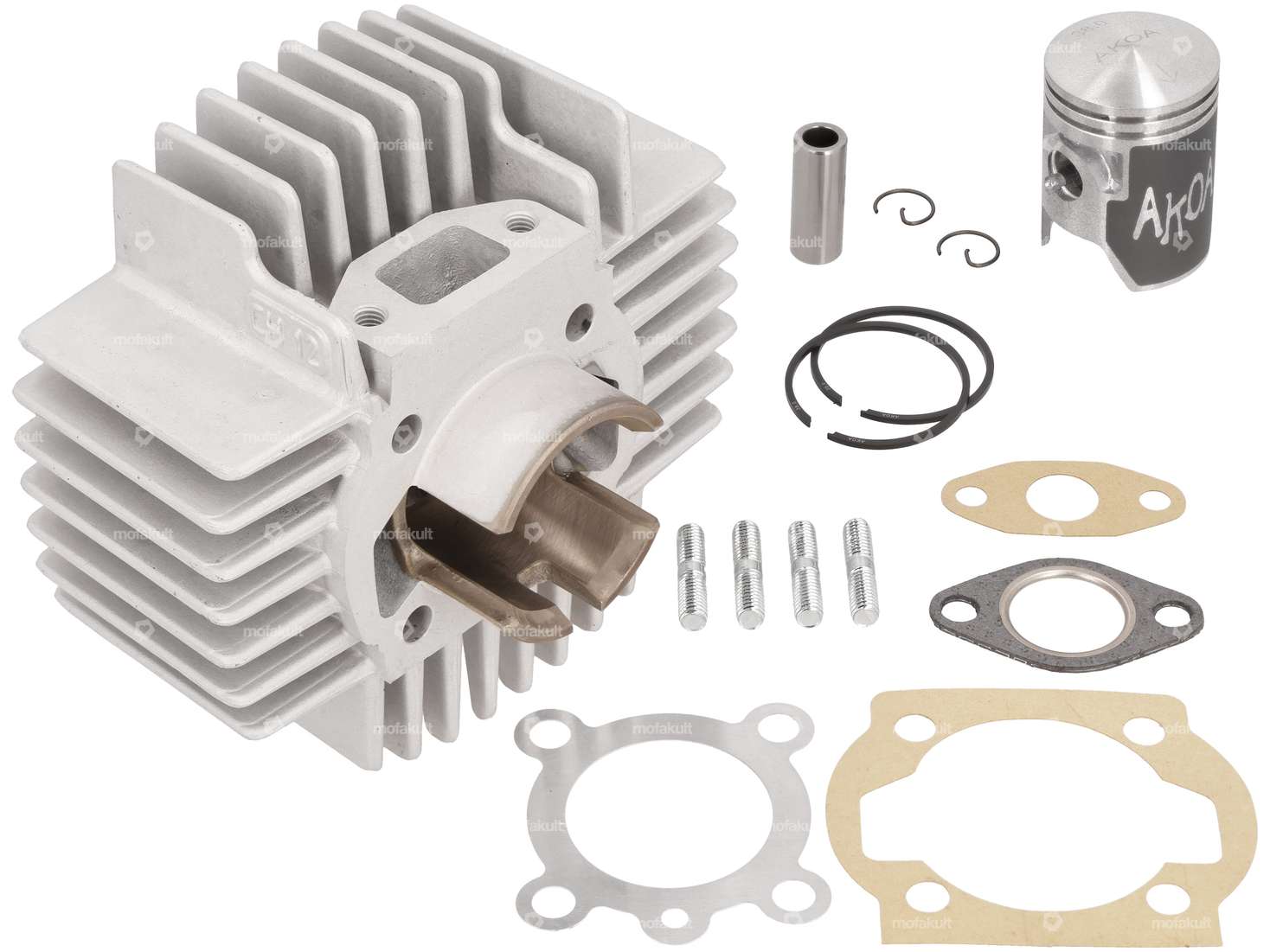 AKOA 38 mm cylinder kit 1.6 hp gray CH12 camouflaged | Puch E50 / ZA50 / Z50 Carousel Image 1