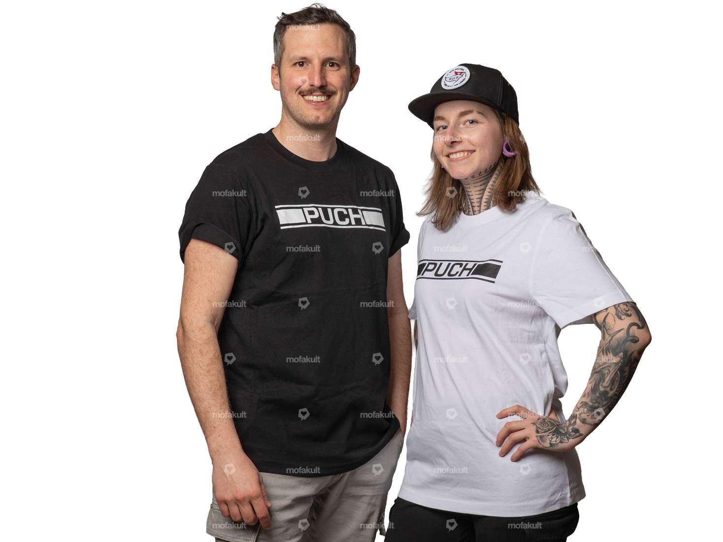 T-shirt mk-Merch "PUCH" blanc Carousel Image 6
