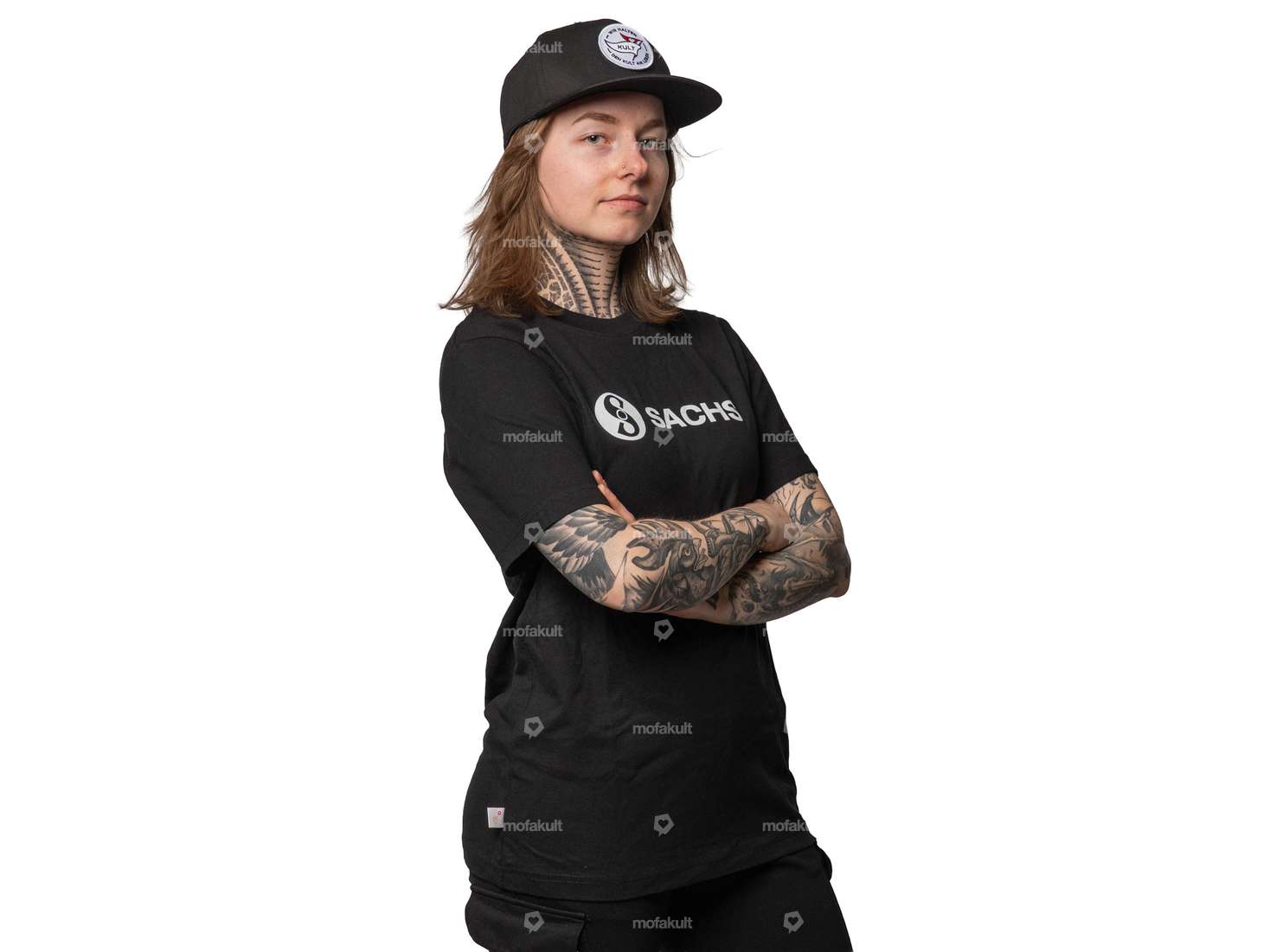 mk-Merch T-Shirt "SACHS" noir Carousel Image 4