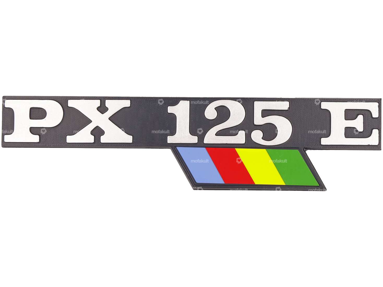 RMS Emblème capot latéral gauche "PX 125 E" aluminium | Vespa PX125E Carousel Image 1