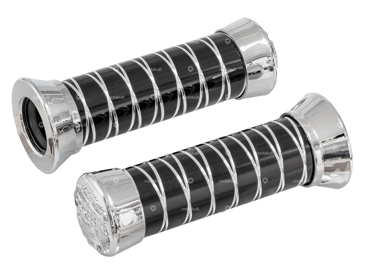 Handles aluminum grooves black Carousel Image 1