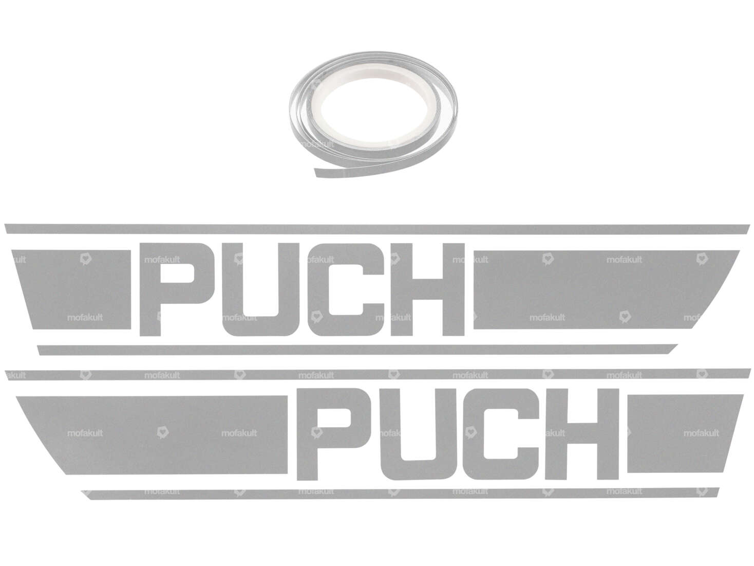 Adhesive kit tank silver foil plot | Puch X30 Carousel Image 1