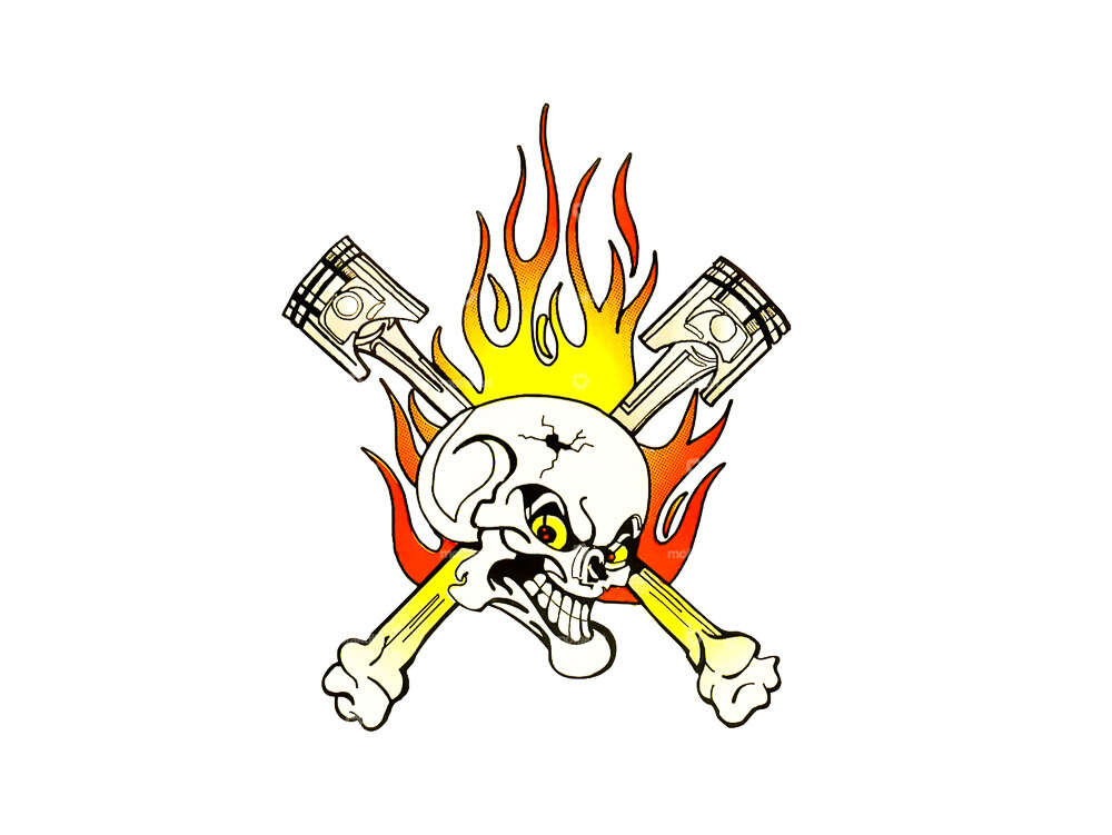 Tête de mort - Piston Adhésif Carousel Image 1