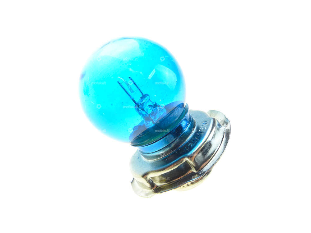 GPO Ampoule 12V - 15W (P26s) avec collerette, bleu 1-fil Carousel Image 1