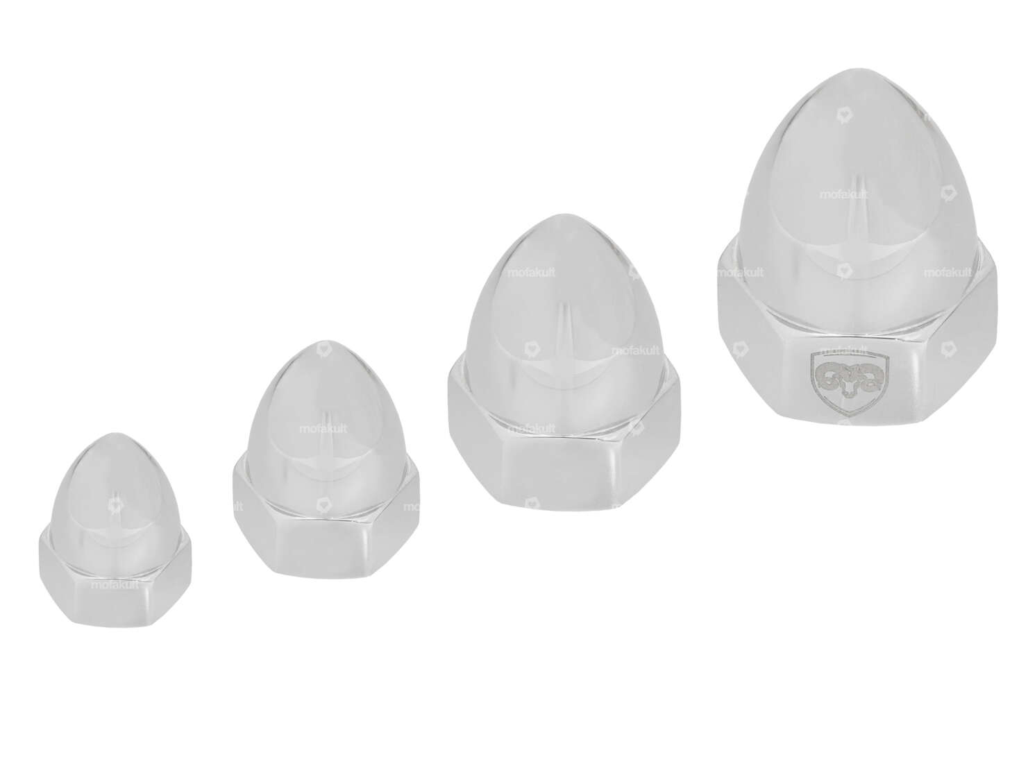 66HEROES Spitzmutter «Bullit» M5 - M12 Inox poliert Carousel Image 1