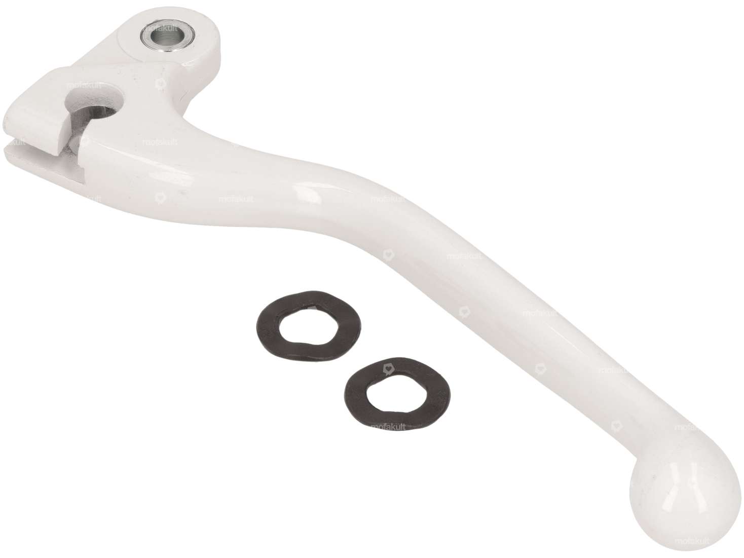 Domino brake lever right short aluminum white NOS Carousel Image 3