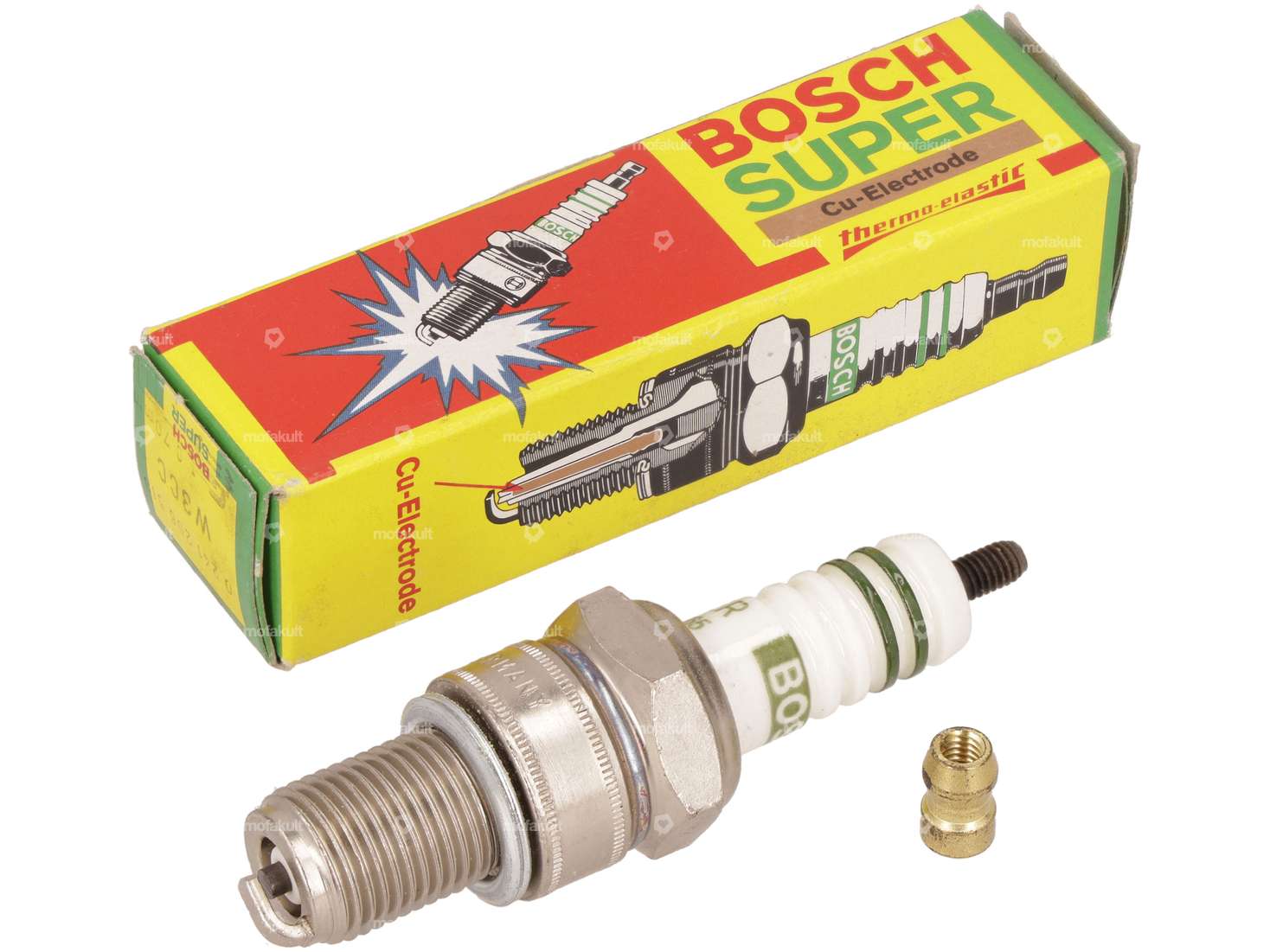 Bougie d'allumage Bosch W3CC Electrode Cu à filetage long NOS Carousel Image 1