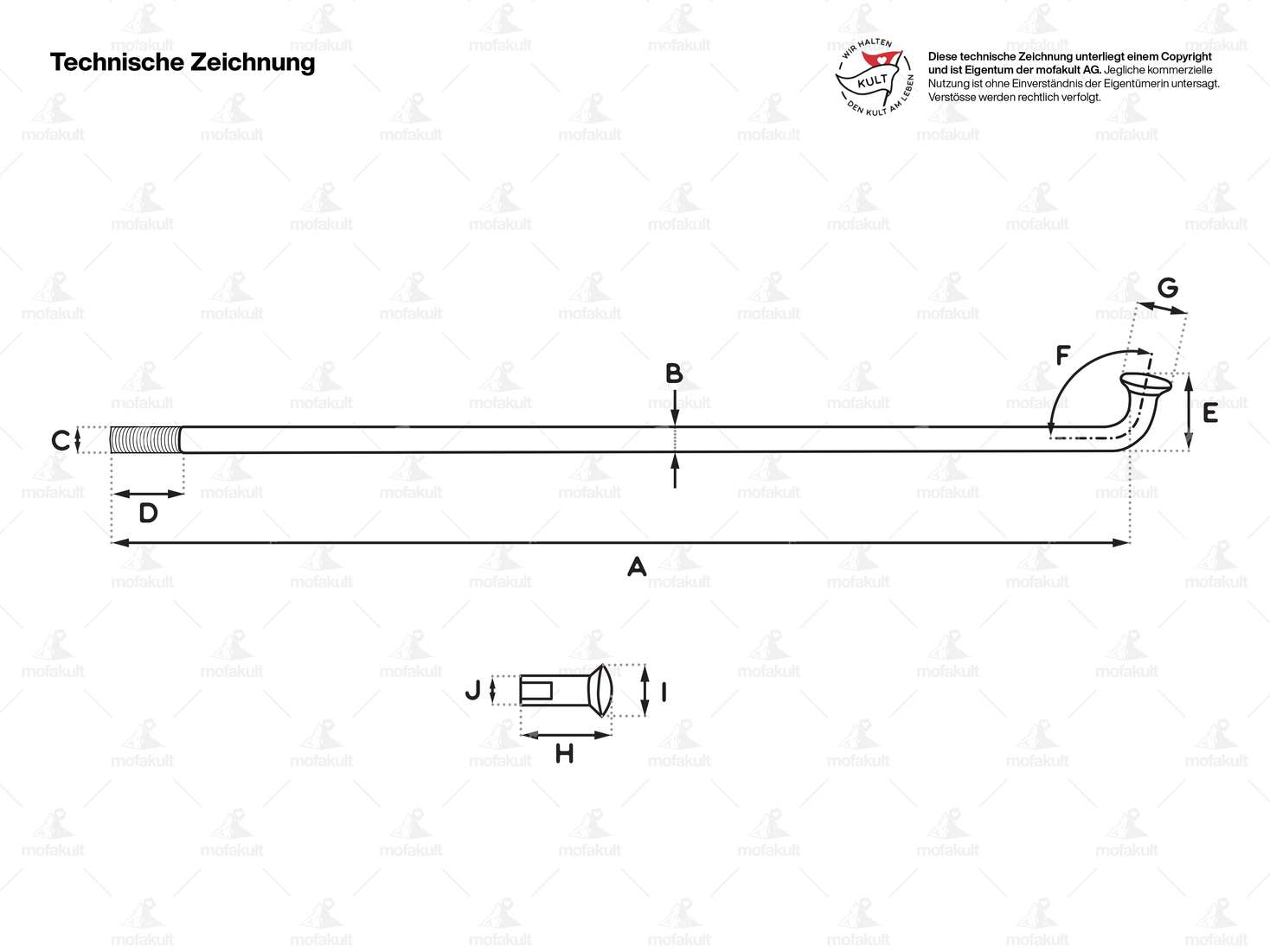 GPO Speichen-Set inkl. Nippel (2.9 x 157 mm) Hinterrad Inox | Piaggio Ciao, Bravo, Boxer Carousel Image 2
