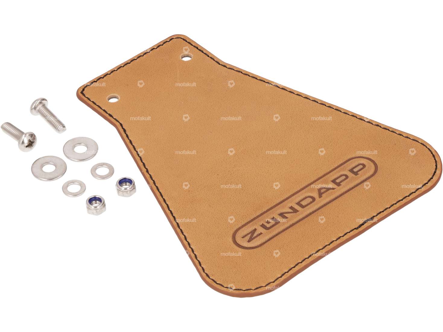 66HEROES bavette anti-éclaboussures "Zündapp" étroite cuir Carousel Image 2