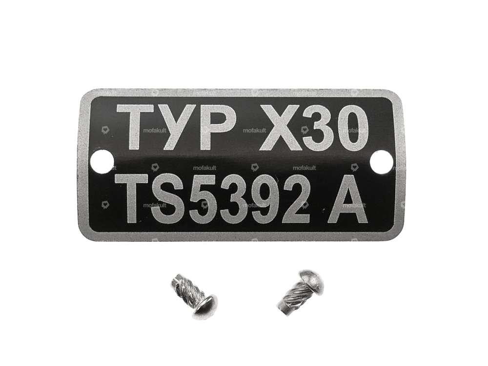 swiing® revival Plaque signalétique TYP X30 TS5392 A | Puch Velux Carousel Image 1