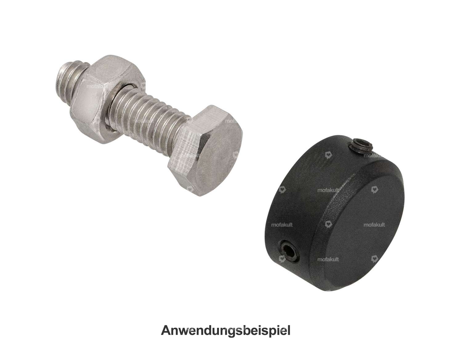 66HEROES Cache hexagonal M6 Alu noir anodisé Carousel Image 3