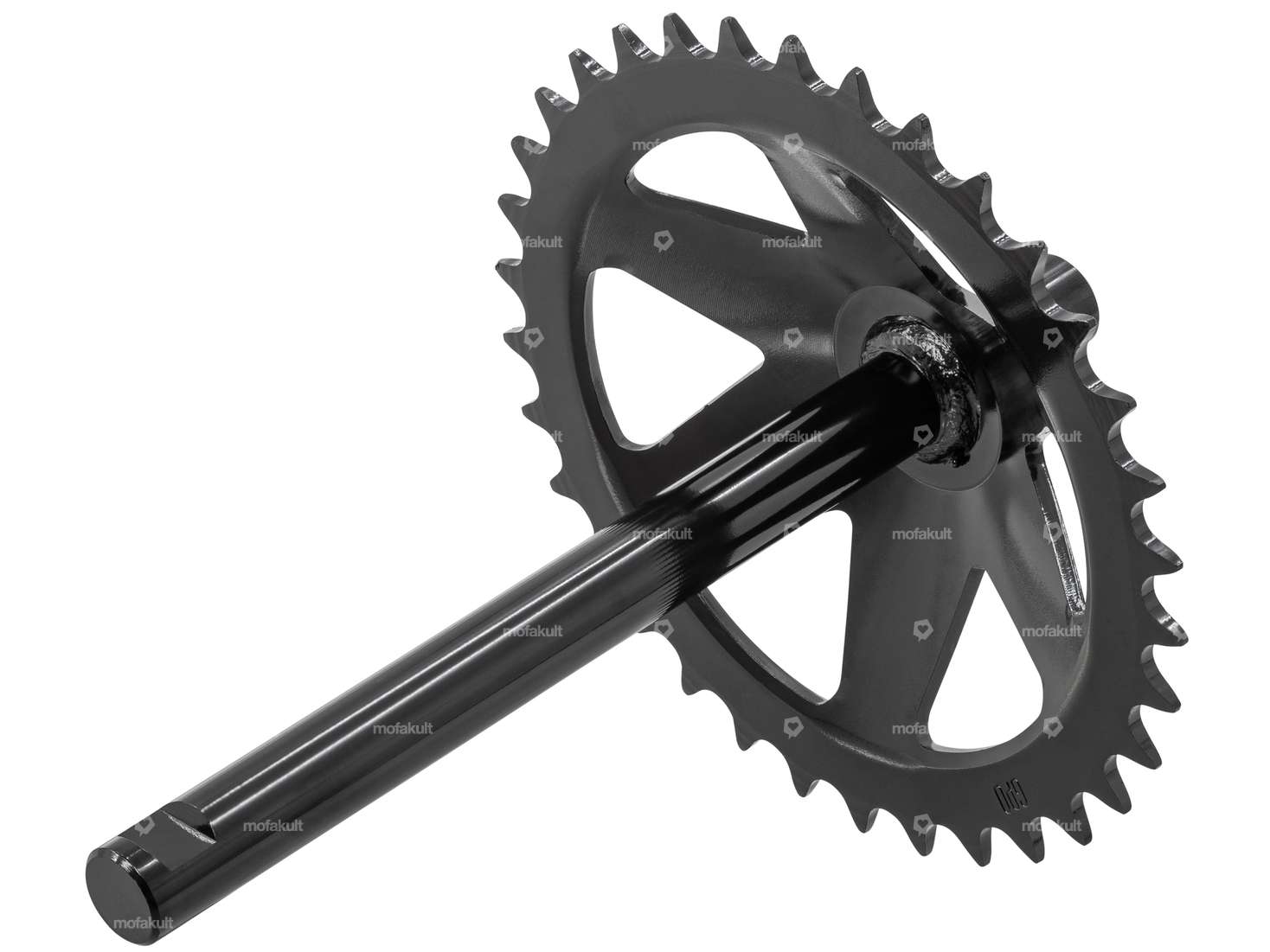 GPO Axe de pédalier avec couronne 34 dents noir | Puch X30 Velux Carousel Image 2