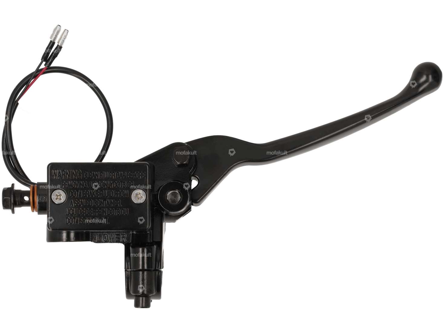 Brake lever right disc brake with oil reservoir black Carousel Image 1
