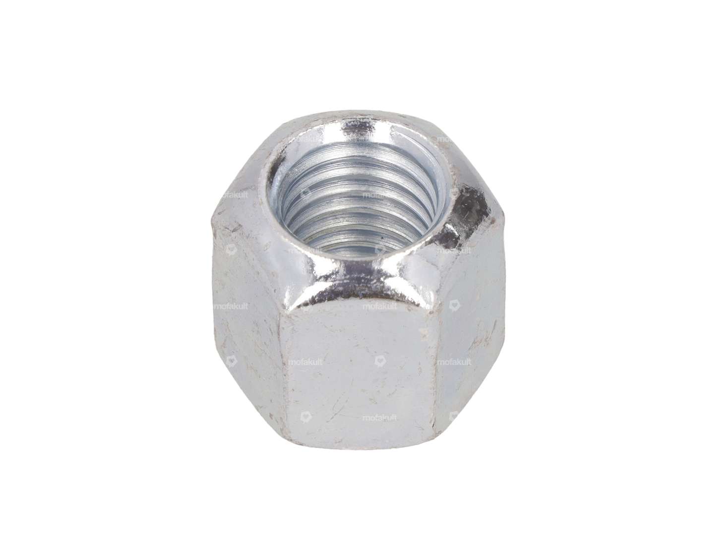 Écrou M12 mi-haut arrondi d'un côté zingué (10 fermeté) Carousel Image 1