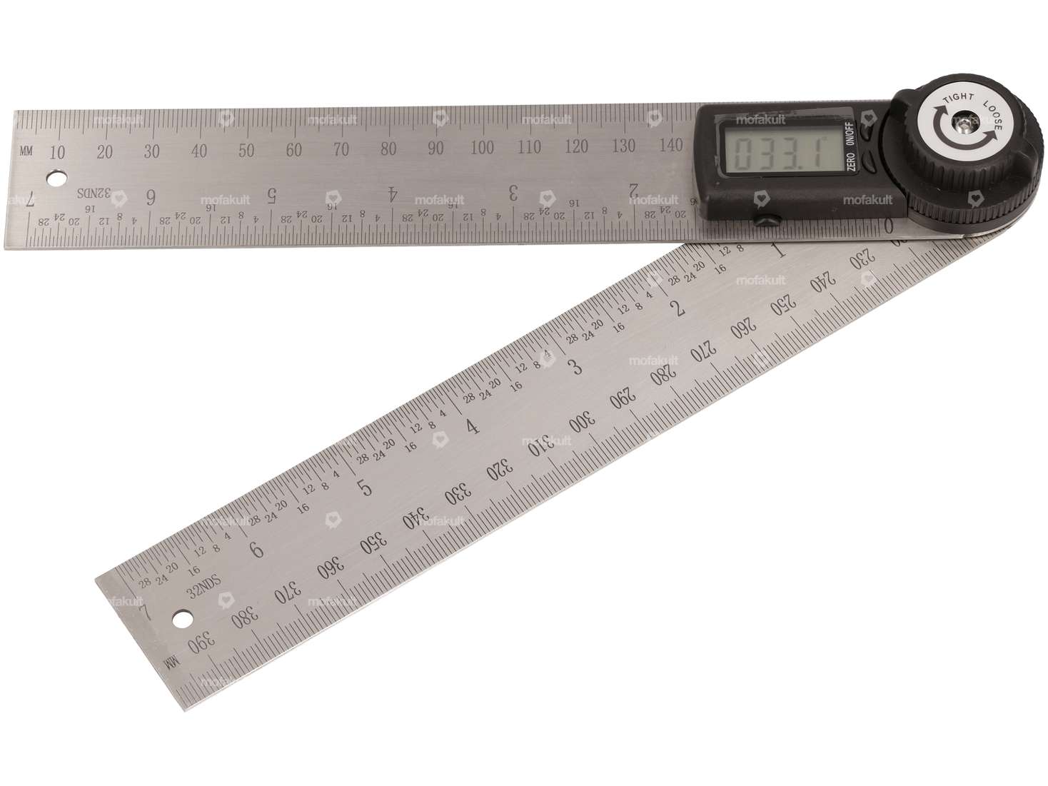 Hogetex protractor 200 mm digital Inox Carousel Image 1