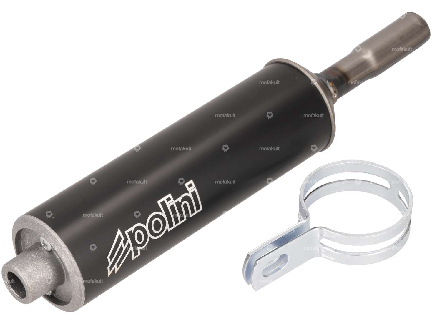 Silencieux Polini 16 mm alu noir Carousel Image 1