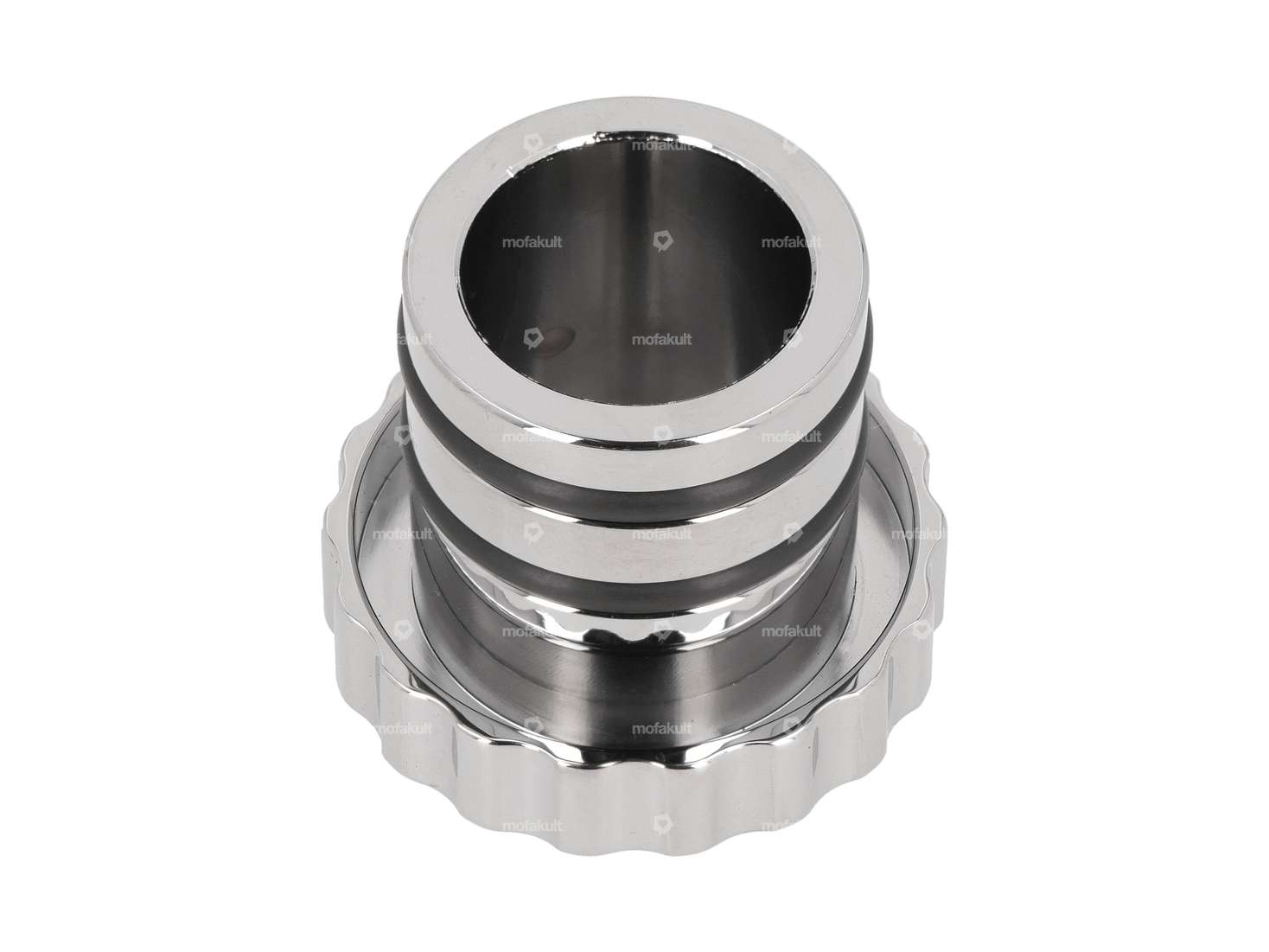 66HEROES Tank cap corrugated chrome | Piaggio Ciao, Bravo Carousel Image 2