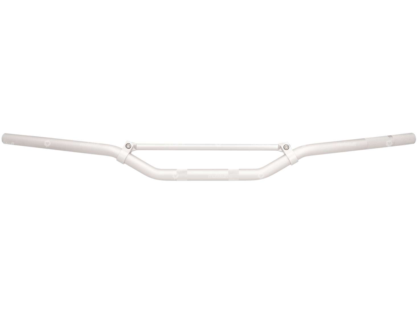 Guidon de course plaque de fourche 8 cm / large aluminium argenté Carousel Image 1