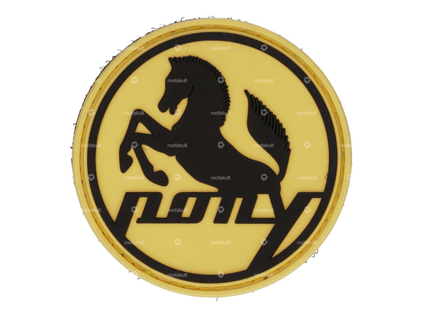 mk-Merch patch "Pony" rubber round Carousel Image 1