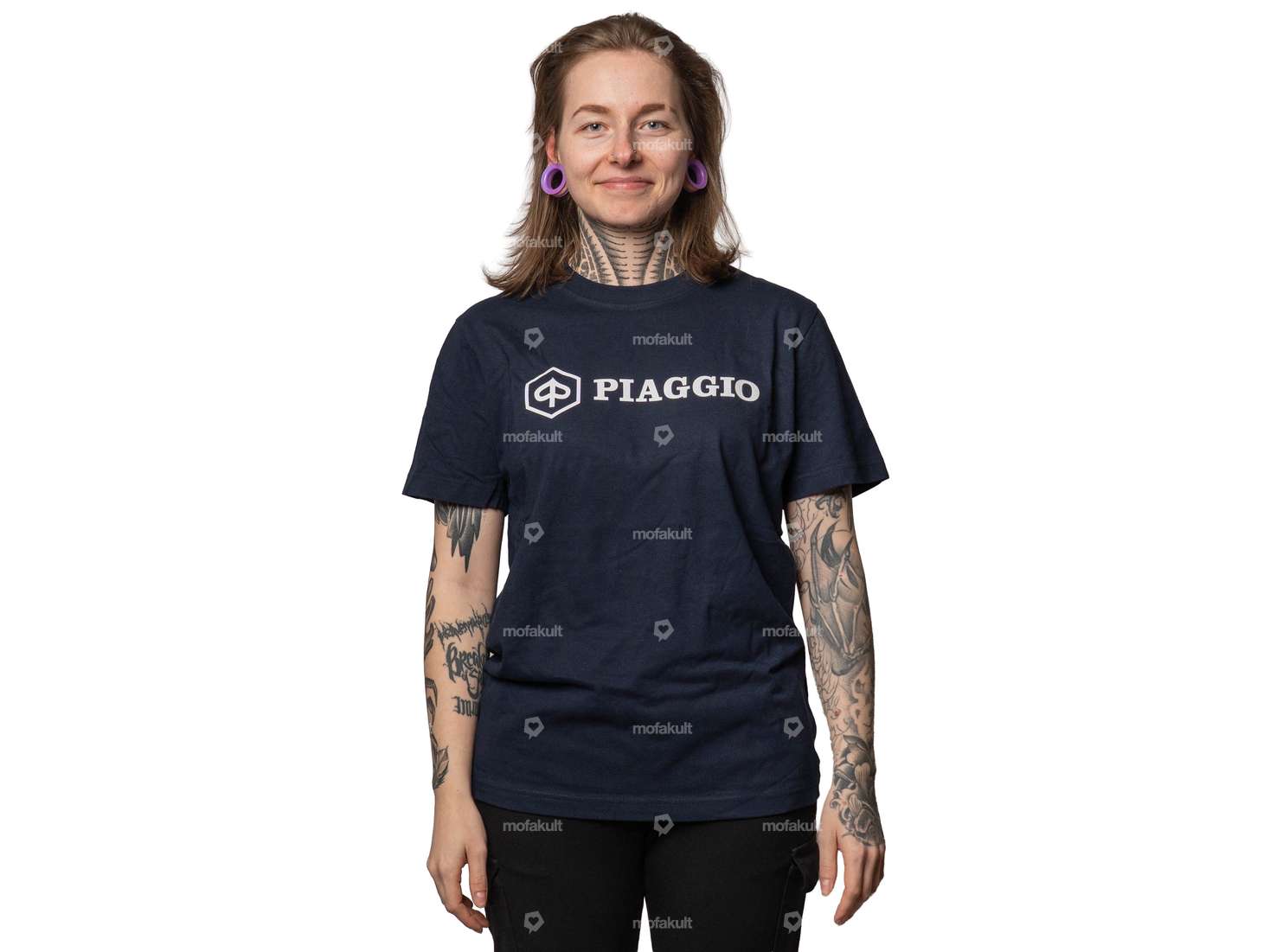 mk-Merch T-Shirt «PIAGGIO» blau Carousel Image 1