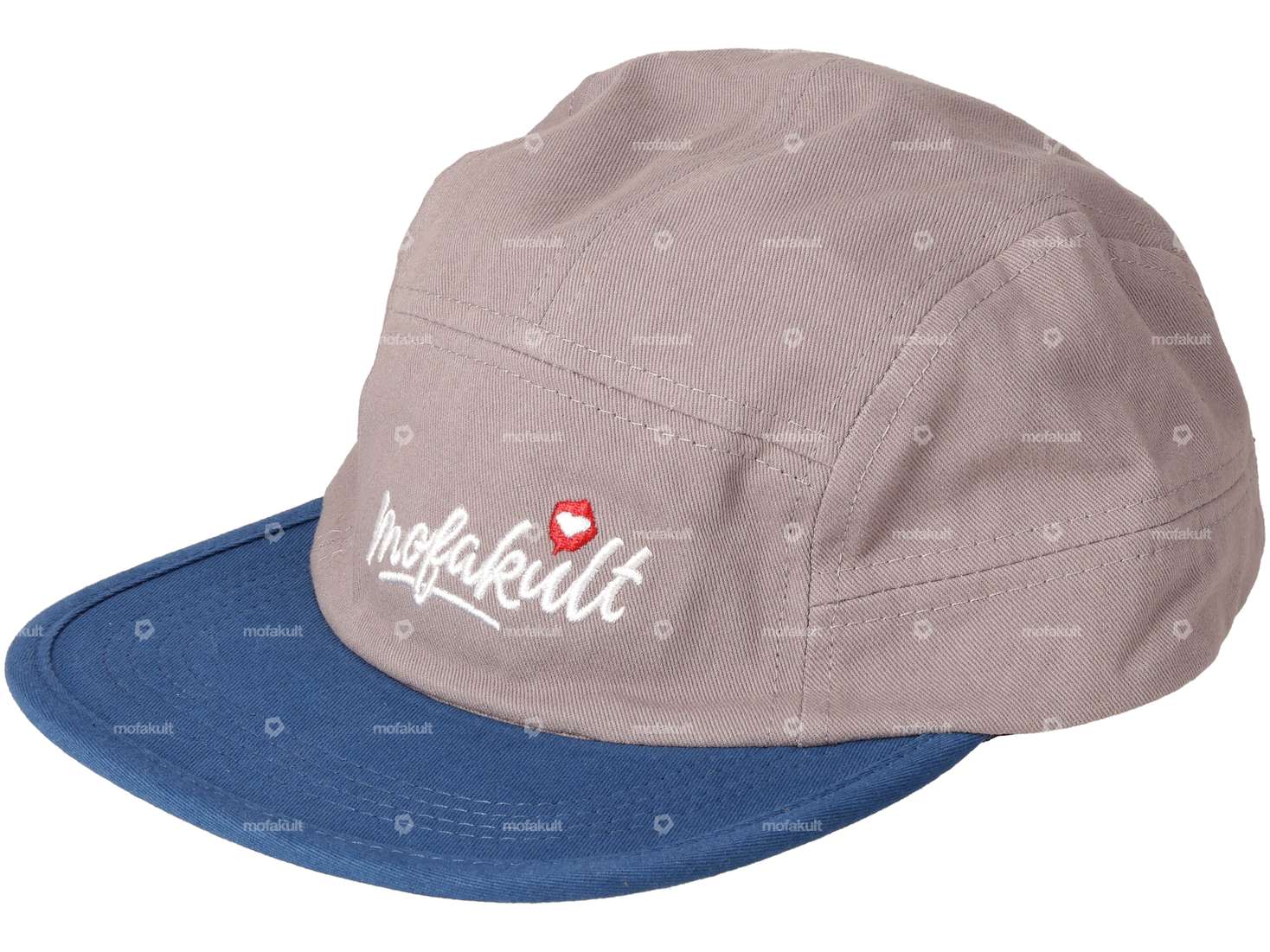 mk-Merch Cap "mofakult" gris / bleu Carousel Image 1
